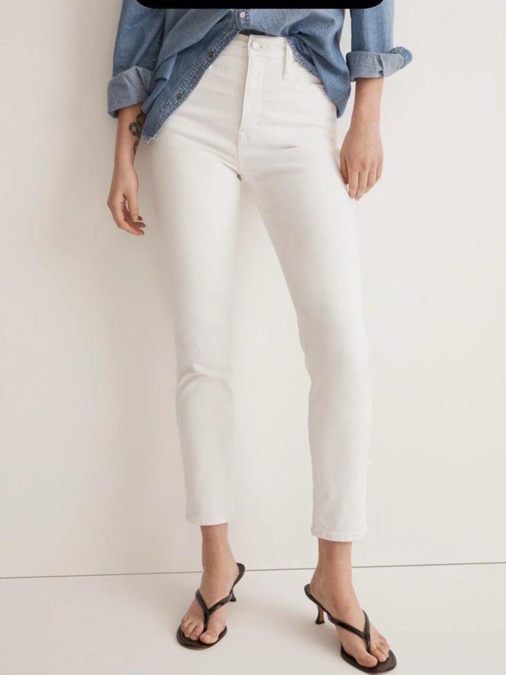 Madewell White Stovepipe Jeans